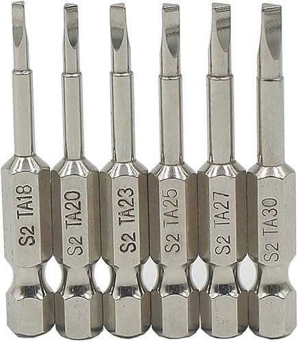 MILEVO Tornillos de Rosca, Juego de Tornillos, Juego de Puntas de Destornillador Triangulares S2 Cabeza de Tornillo Triangular de Acero Juego de Puntas Especiales de vástago Hexagonal de 1/4