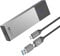 Boîtier SSD M.2 NVMe avec Transmission 10 Gbit/s, Adaptateur de boîtier SSD USB3.2 NVME pour 2230 2242 2260 2280 M.2 PCIe NVMe M-Key & M+B Key (sans Outil, câble 2-en-1)，Gris