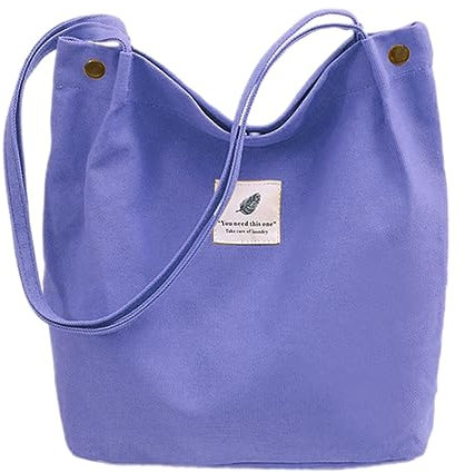 oukesin Borsa a tracolla in tela da donna borsa a tracolla grande capacità turismo scolastico casual, viola