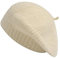 ZLYC Damen Kabel Stricken Baskenmützen Geflochtene Baggy Wolle Barett Winter Warmer Beanie(Einfarbig Beige)