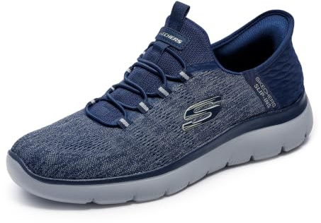 Skechers Homme Summits Key Pace Espadrilles | Chaussons mains libres, mousse à mémoire de forme refroidie à l'air, lavable en machine, végétalien, décontracté