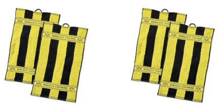 Borussia Dortmund Unisex BVB-güstehandtücher (2 Stück) G stehandt Cher mit Blockstreifen, Baumwolle, Schwarz/Gelb, 50 x 30 1 cm EU (Packung mit 2)