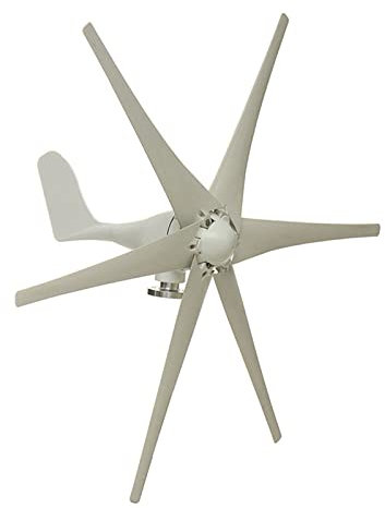 Generador de molino de viento, Generador de viento Horizontal de 9000W, 12/24/48V, 6 aspas, generador de turbinas de viento, molino de viento, carga de turbinas de energía for el hogar o Camping Alta