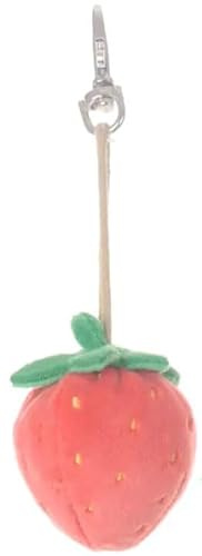 Teddys Rothenburg Bukowski Schlüsselanhänger Erdbeere rot 10 cm Plüscherdbeere Stoffschlüsselanhänger