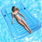 Inflatable Tanning Pool Lounger – 180×120 cm Large Pool Float for Adults with Pillow, Cup Holders & Anchor Rope – Garden, Beach, Summer Sunbed