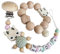 2er Set personalisiertes gestaltetes Babygeschenk mit Namen für Junge Baby Geschenk personalisiert zur Geburt & Taufe (Reh Mint Rosa Set)