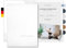 Informationsmappe A4 Metallic-Effekt - Esclusiva® Classic-plus - mit Prägung ‚information‘ - für Gäste oder Mitarbeiter - hochwertige Informations-Präsentation aus Karton (Kristallweiß, 8 Stück)