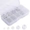 FAPUMOE Clear Round Crystal Glass Beads for Jewelry Making (4/6/8/10/12mm), Smooth and Round Glass Spacer Loose Beads for Crafts Bracelets Necklaces Charms