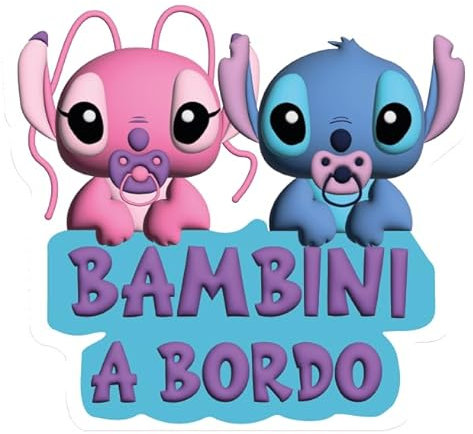 Adesivo bambino a bordo, 2 simpatiche creature bambini a bordo; facile da attaccare in vinile, bambini a bordo, adesivo per auto, adesivo per auto