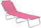 qohoio Chaise Longue Pliable Acier et Tissu Rose Chaises Longues,Chaises Longues Jardin Extérieur,Chaises Longues Relax