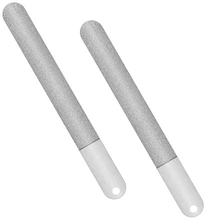2Pcs Diamond Nail File, Metal File for Hand and Foot Care, Professional Toe File for Natural Nails, Women's Accessories Tools for Home Salon Use