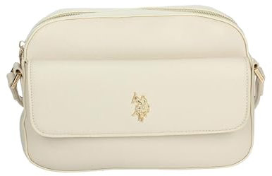 U.S.POLO ASSN. - Umhängetasche aus polyurethan, beige (26.5 X 10 X 20 cm)