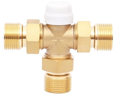 HWEIH Dreiwege-Mischventil mit thermostatischem Kapillar-Fernsensor, Einstellbereich 30–70 °C(Vavle)