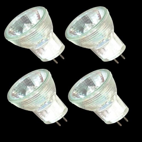 JZLBBC 4Pc Halogen Reflector Bulb MR8 12V 5Watt GU4 Projector Light Bulb MR8 10W 12V Warm White 35W