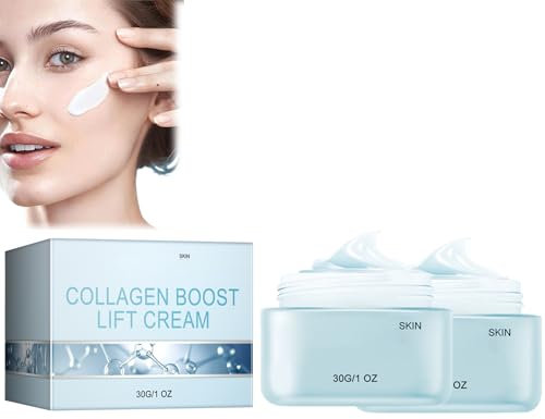 2PCS Crema Viso Antirughe Acido Ialuronico con Collagene, Rimpolpa e Nutre le Pelli Mature, Dona Compattezza ed Elasticità alla Pelle, Idratante e Liftante Viso, per Tutti i Tipi di Pelle