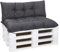 Setgarden® Palettenkissen-Set, Kissen für Gartenmöbel aus Paletten, Outdoor Rücken und Sitzkissen, Gartensitzkissen viele Farben und Größen (Anthrazit, Set 120x60 sitzkissen + 120x60 rückenkissen)