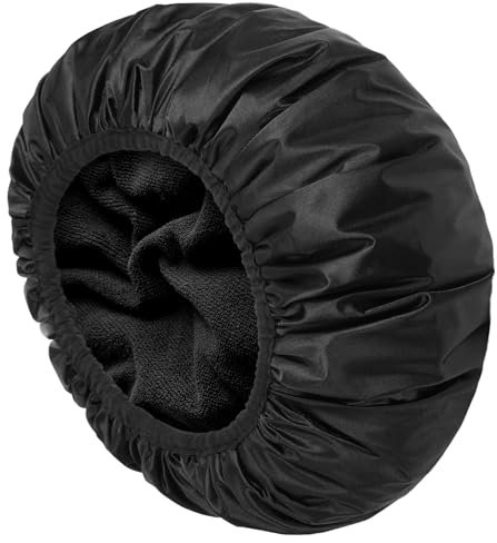 AOGOE Gorro Ducha Mujer, Gorro de Ducha Reutilizable de 3 Capas, Gorro de Ducha Impermeable Extragrande, Gorro Ducha Elástico para Todo Tipo de Cabello Largo, para Hogar, Baño, Spa, Viajes