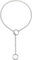 RWQIAN Schlupfkette Damen O-Ring Slip Chain Kette Punk Gothic Kubanische Halskette Silber Schmuck Y-Halskette Verstellbare 34