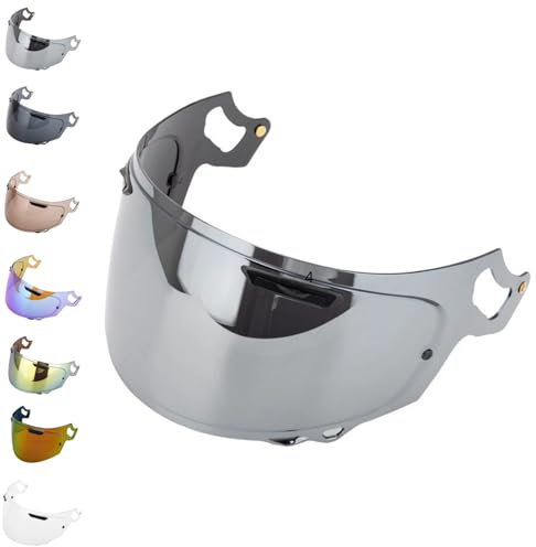 Generico Visiera aftermarket per Arai Quantum X - Concept X - Quantic - Chaser X - Rx7v - Rx7x - Concept XE - Renegade V - Profile V - Qv Pro - Signet X Vas V Pinlock Ready (Argento)