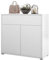 Mirjan24 Kommode mit Schublade Gesita 2D1SZ, Diele, Flur, Highboard, Mehrzweckschrank, Sideboard mit 2 Türen für Wohnzimmer, Push to Open (Weiß)
