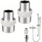 2 PCS Shower Hose Connectors, Male to Female Threaded Connector Accessories Fittings, Reducing Nipple Shower Connector, Water Pipe Plumbing Fittings, Reducing Nipple Shower Adapter