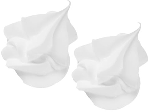 BRIGHTFUFU Künstliche Eiscreme Dekoration 2 Stück 5cm Cremefarbener Kleber Topping für Selbstgemacht Milchtee Eisbecher Spielküchenzubehör