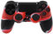 Silikonhülle mehrfarbig rot schwarz für Controller PS4 Dual Shock 4