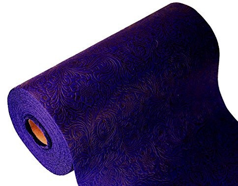 Tischläufer 25 m Hochzeit Taufe Konfirmation Kommunion Tischband 30cm (dunkel lila)