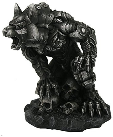 Pacific Trading Steampunk Metal Werewolf on Skulls Figurine Steam Punk Monster Decoration New