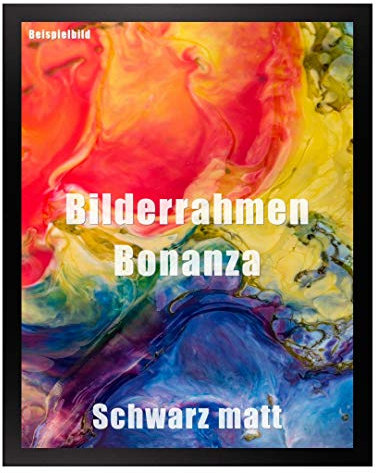 Homedecoration Bilderrahmen Bonanza Bildgröße 50 x 100 cm in Schwarz Matt mit Acrylglas klar 1 mm in 52 Farben