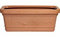 PEBSHOP Vase ou sous-sol rectangulaire MAXI festonné couleur terre cuite (pot 60 x 32 x 28 h cm)