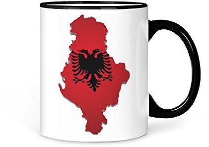 Tasse Kaffeetasse Albanien Fahne 5