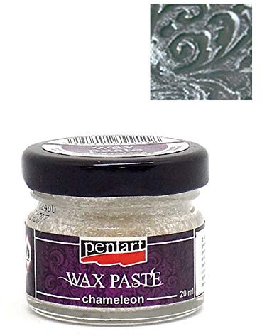 Zita`s Creative Wachspaste chamäleon 20ml - Funkelndes Silber. Metallfarbe, Bastelfarbe, Acrylfarbe