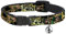 Katzenhalsband Loki Posen Schwarz Gold Grün 8 bis 30,5 cm breit Modell: BAC-WAV037-NM