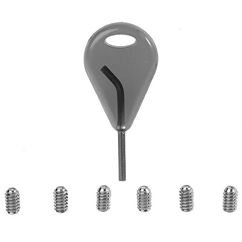SolUptanisu Fcin Key, Surfboard Schlüssel 5cm Surf Boary senersatzzubehör mit 6 Stück Madenschrauben Schraube+für+finne+,Schrauben finnen, 2 finnen,madenschrauben schlüssel und Schrauben, sch