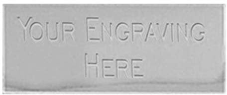 Emblems-Gifts Personalised Self Adhesive Presentation Silver Trophy Plate (Plaque) 50 mm x 16 mm