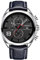 Herren-Armbanduhr mit Lederband, klassisch, lässig, silberfarben, Edelstahl, wasserdicht, Chronograph, Datum, analog, Quarzuhr (Silber/Schwarz), silber/schwarz, Sportlich