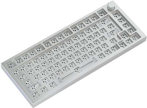 Glorious Gaming GMMK PRO 75% Barebones (Frame Only) - Modular Mechanical Gaming Keyboard, TKL Size (75%), 1.5kg Frame, RGB, Customisable, 5-Pin Switch Support, American/ANSI Layout - White Ice