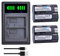 PowerTrust 2-Pack BP-511 BP-511A Battery with LED Dual Charger with type-C port for Canon EOS 5D 10D 20D 20Da 30D 40D 50D 300D PowerShot G1 G2 G3 G5 G6 Pro 1 Pro 90 Pro 90IS Camera