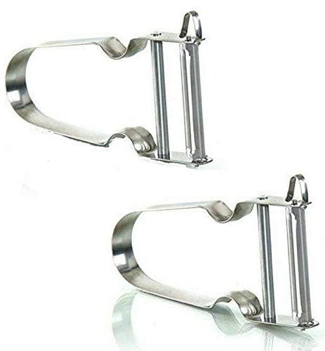2X MIDHILL Stainless Steel Peeler French Potato Peeler Vegetable Peeler Fruit Peeler Easy Peeler