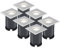 HOFTRONIC - 6er LED Bodeneinbauleuchten Edelstahl Eckig 5 Watt 400 Lumen 3000K Warmweiß GU10 LED IP67 Wasserdicht - 15.000 Brennstunden bodenstrahler außen | Terrassen Einbaustrahler Aussen