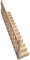 1: 12 Miniature Ladder DIY Unpainted Wooden Staircase Dollhouse Furniture Staircase Model Handmade Dollhouse Furniture for Doll House Scene- Left Handrail