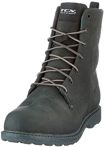 TCX Herren Blend 2 WP wasserdichte Leder-Motorradstiefel, Schwarz, 43 EU