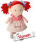 HABA Stoffpuppe Mirli mit Namen Bestickt, Erste Baby Puppe zum kuscheln, Weiche Mädchen Kuschelpuppe, Kinder Geschenk-Idee Babypuppe als Taufgeschenk