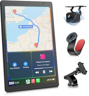 Eonon 8,95 Zoll Car Stereo mit Carplay & Android Auto, Touchscreen für Auto, Audio Receiver mit 1080P Rückfahrkamera, Bluetooth, Airplay, AUX, Bildschirm für alle Fahrzeuge P5