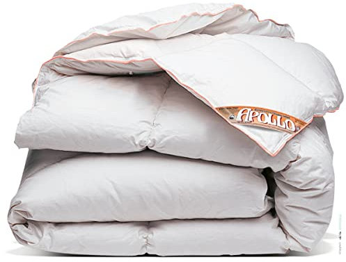 NachtrustOnline Apollo Voldonzen Entendaunen 4-Jahreszeiten-Bettdecke- Luxuriöse RDS Ganzjahres-Daunenbettdecke- Wunderbar leicht und geschmeidig- 200x220 cm