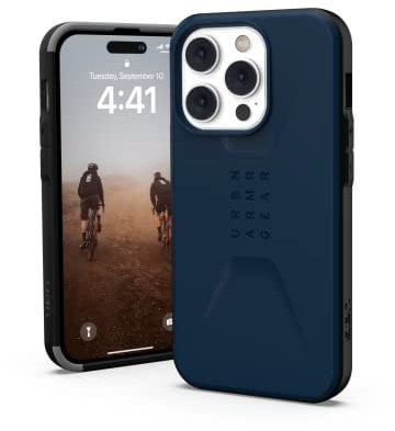 URBAN ARMOR GEAR UAG Designed for iPhone 14 Pro Case Blue Mallard 6.1 Civilian Sleek Ultra Thin Slim Impact Resistant Dropproof Protective Cover Compatible with Wireless Charging