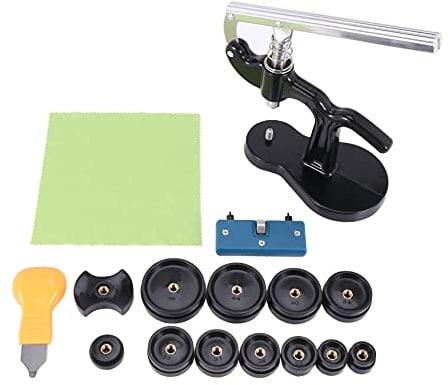 16-teiliges Uhren-Presswerkzeug mit Uhren--Werkzeug-Set und Montage-Stanzformen für Uhrenrückseite, Reparatur und , Farbe wie abgebildet.
