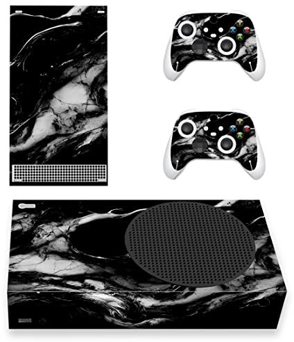 PlayVital Adesivo Skin per Xbox Series S Console&Controller Sticker Decal Cover Vinile per Xbox Series S-Marmo Acquerello Nero