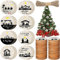 40 Stück Weihnachtskrippe Weihnachtsbaum Ornament Holz Weihnachtskrippe Ornamente Holzscheibe Krippe Dekorationen Weihnachten Holzspäne Xmas Rund mit 16 Yard Seilen für Weihnachtsbaum Party Dekoration